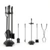 Gtongoko Fireplace Tool Set Iron Antique Black Home-1