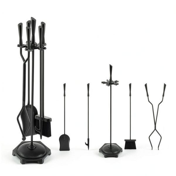 Gtongoko Fireplace Tool Set Iron Antique Black Home-1