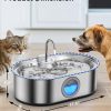 ECOCONUT Dog Water Fountain Stainless Steel Large Capacity-8