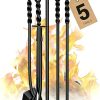 Gtongoko Fireplace Tool Set Heavy Duty Iron Modern Design-0