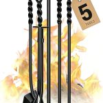 Gtongoko Fireplace Tool Set Heavy Duty Iron Modern Design-0