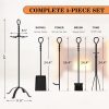 Gtongoko Fireplace Tool Set Heavy Duty Iron Modern Design-1