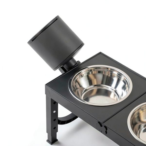 XiaZ Adjustable Dog Bowl Stand Stainless Steel Large Breed-3