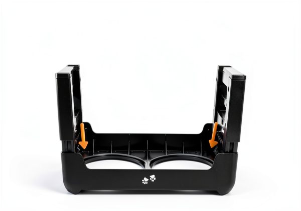 COMESOON Adjustable Dog Bowl Stand Stainless Steel Bowls-5