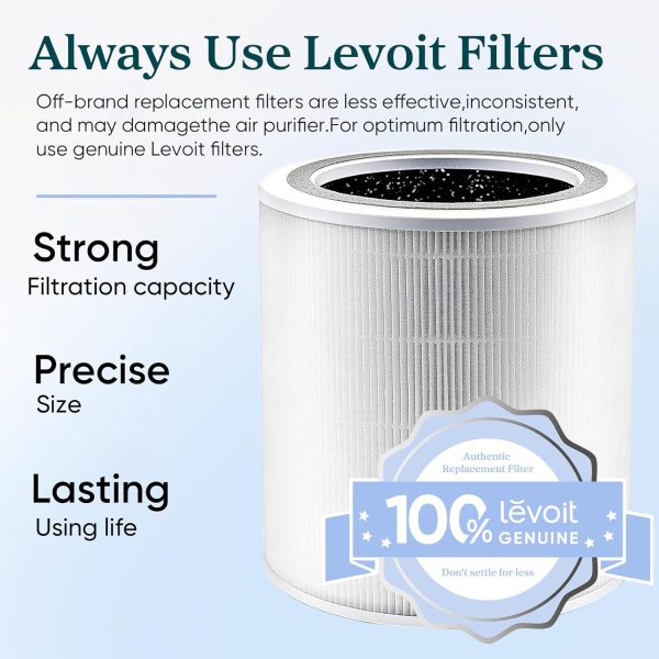 LEVOIT Air Purifier Filter H13 HEPA Ultra Quiet 26dB-5