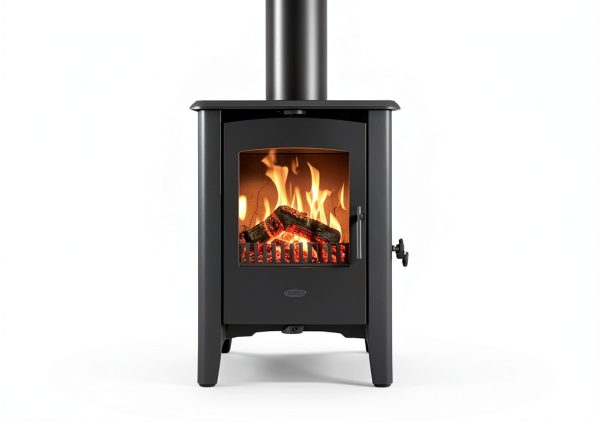 VODA Stove Fan Heat Powered 6 Blade Aluminum Black-6