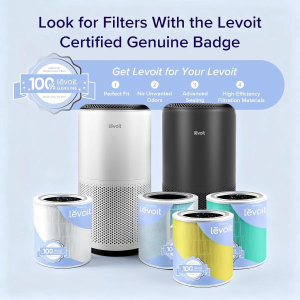 LEVOIT Air Purifier Filter H13 HEPA Ultra Quiet 26dB-4
