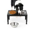 XiaZ Adjustable Dog Bowl Stand Stainless Steel Large Breed-4