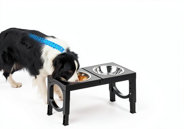XiaZ Adjustable Dog Bowl Stand Stainless Steel Large Breed-2