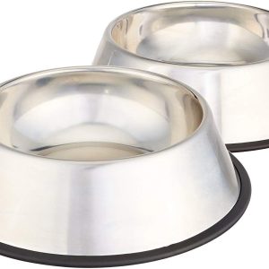 Amazon Stainless Steel Pet Bowls 2-Pack Non-Slip Design-0