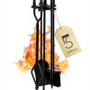Gtongoko Fireplace Tool Set Iron Antique Black Home-0