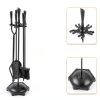 Gtongoko Fireplace Tool Set Iron Antique Black Home-2