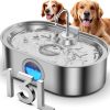 ECOCONUT Dog Water Fountain Stainless Steel Large Capacity-0