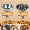 Jovrun Adjustable Dog Bowl Stand Stainless Steel Bowls-4