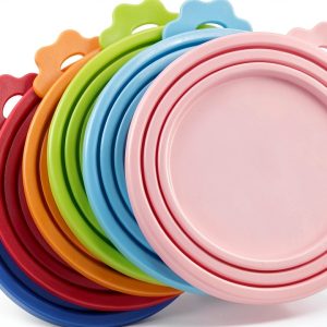 Yobbai Pet Food Can Lids Airtight Silicone Reusable Covers-0