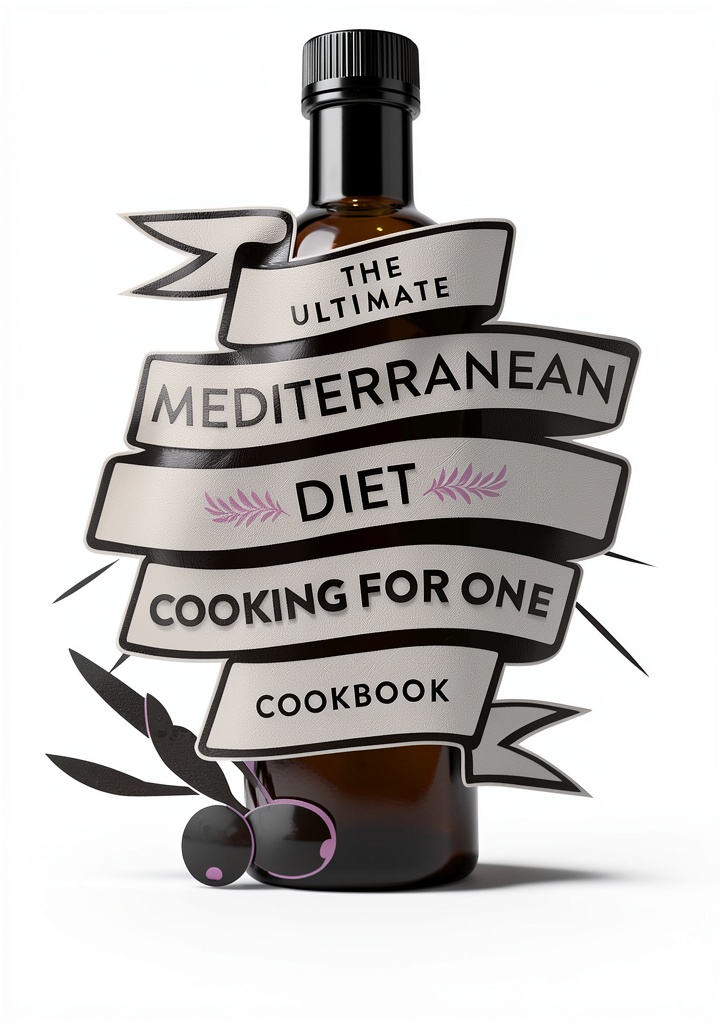 Installing Mediterranean Low Fat Cookbook for One by Adams Media – 222‑Page on a wooden desk