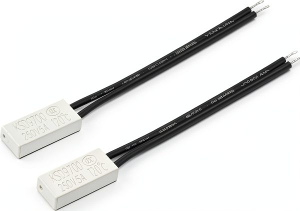 uxcell Normally Close Temperature Switch 120°C 5A Thermostat-0