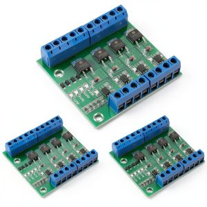 3pcs 4-Channel PLC Amplifier Circuit Board MOS FET PWM 3-20V to 3.7-27VDC 10A Driver Module-0