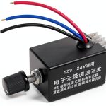 DC Motor Speed Controller Universal DC 12V 24V 10A Electronic Stepless Speed Regulator Switch for Car Truck Fan Heater Control-0