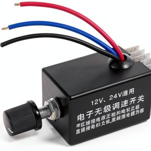 DC Motor Speed Controller Universal DC 12V 24V 10A Electronic Stepless Speed Regulator Switch for Car Truck Fan Heater Control-0
