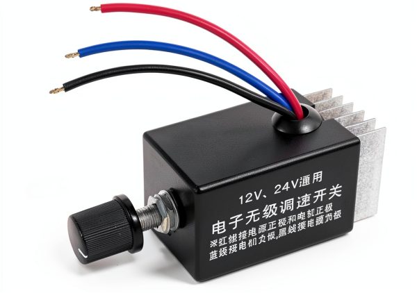 DC Motor Speed Controller Universal DC 12V 24V 10A Electronic Stepless Speed Regulator Switch for Car Truck Fan Heater Control-0