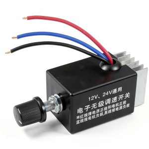 DC Motor Speed Controller Universal 12V 24V 10A Electronic Stepless-0