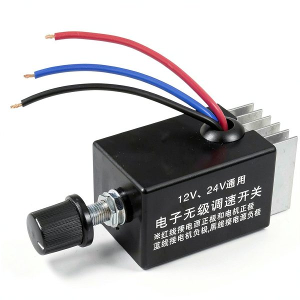 DC Motor Speed Controller Universal 12V 24V 10A Electronic Stepless-0