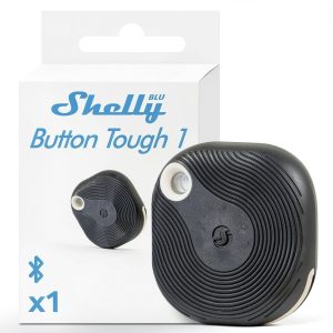 Shelly Blu Button Tough Black | Bluetooth-Operated Multi-Click Action and Scenes Activation Button | Versatile Control | Home Automation | IP54 Waterproof | Highly Resilient | Broad Range-0