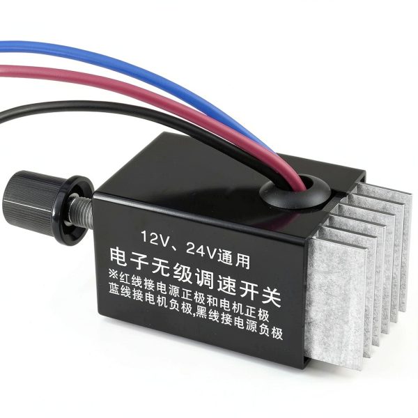 DC Motor Speed Controller Universal 12V 24V 10A Electronic Stepless-2