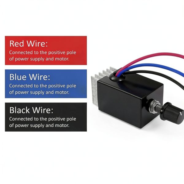DC Motor Speed Controller Universal DC 12V 24V 10A Electronic Stepless Speed Regulator Switch for Car Truck Fan Heater Control-2