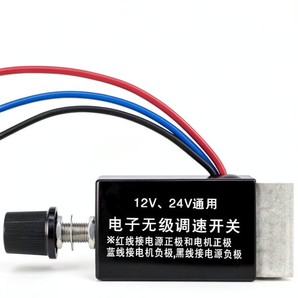 DC Motor Speed Controller Universal DC 12V 24V 10A Electronic Stepless Speed Regulator Switch for Car Truck Fan Heater Control-3