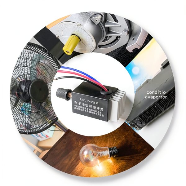 12V/24V DC Motor Speed Controller by Tnuocke H-002-2 10A Adjustable-4
