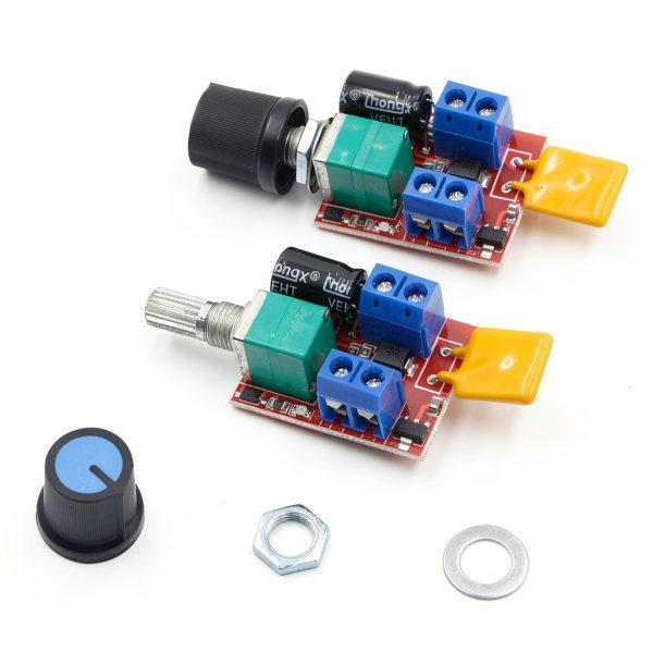 RioRand DC 3V 6V 12V 24V 35V 5A Motor Speed Controller PWM Speed Control Ultra Small LED Dimmer（2PCS）-3